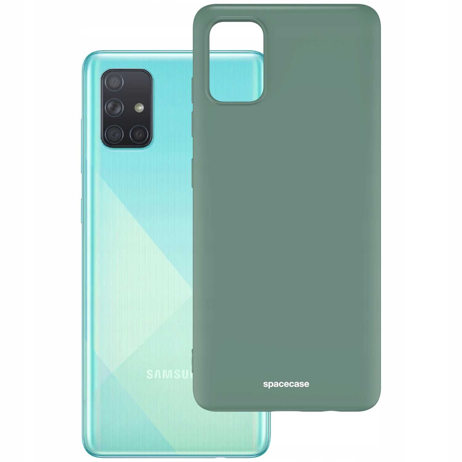 Spacecase Silicone Case Galaxy A51 dark green