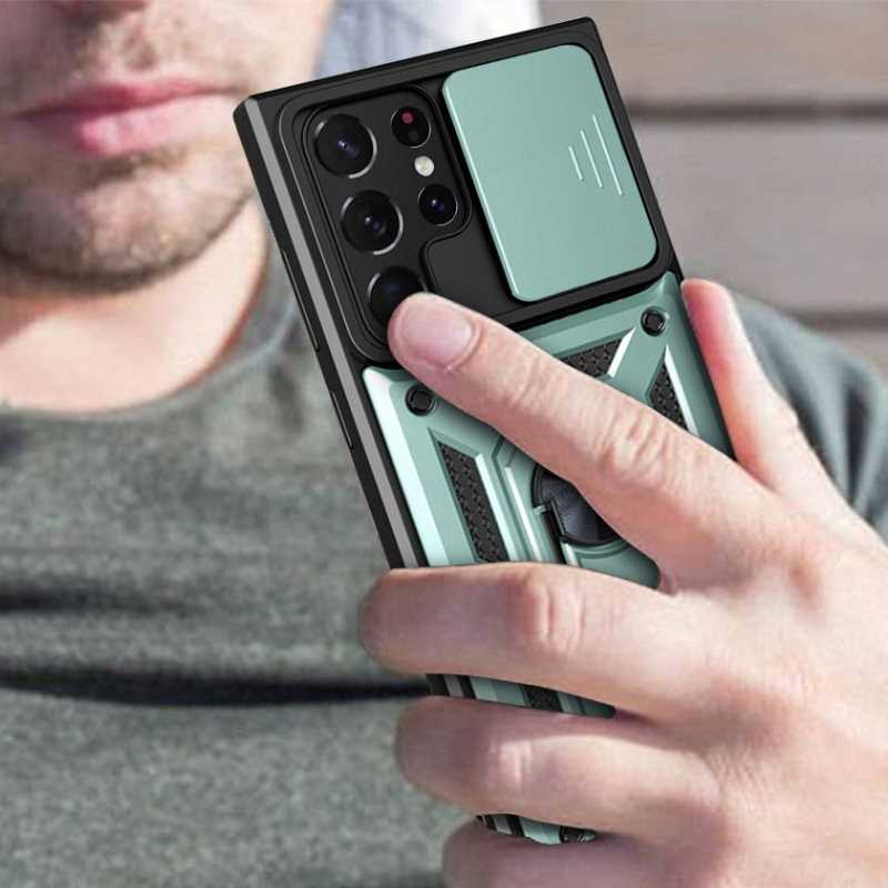 Spacecase Camring Galaxy S22 Ultra Green