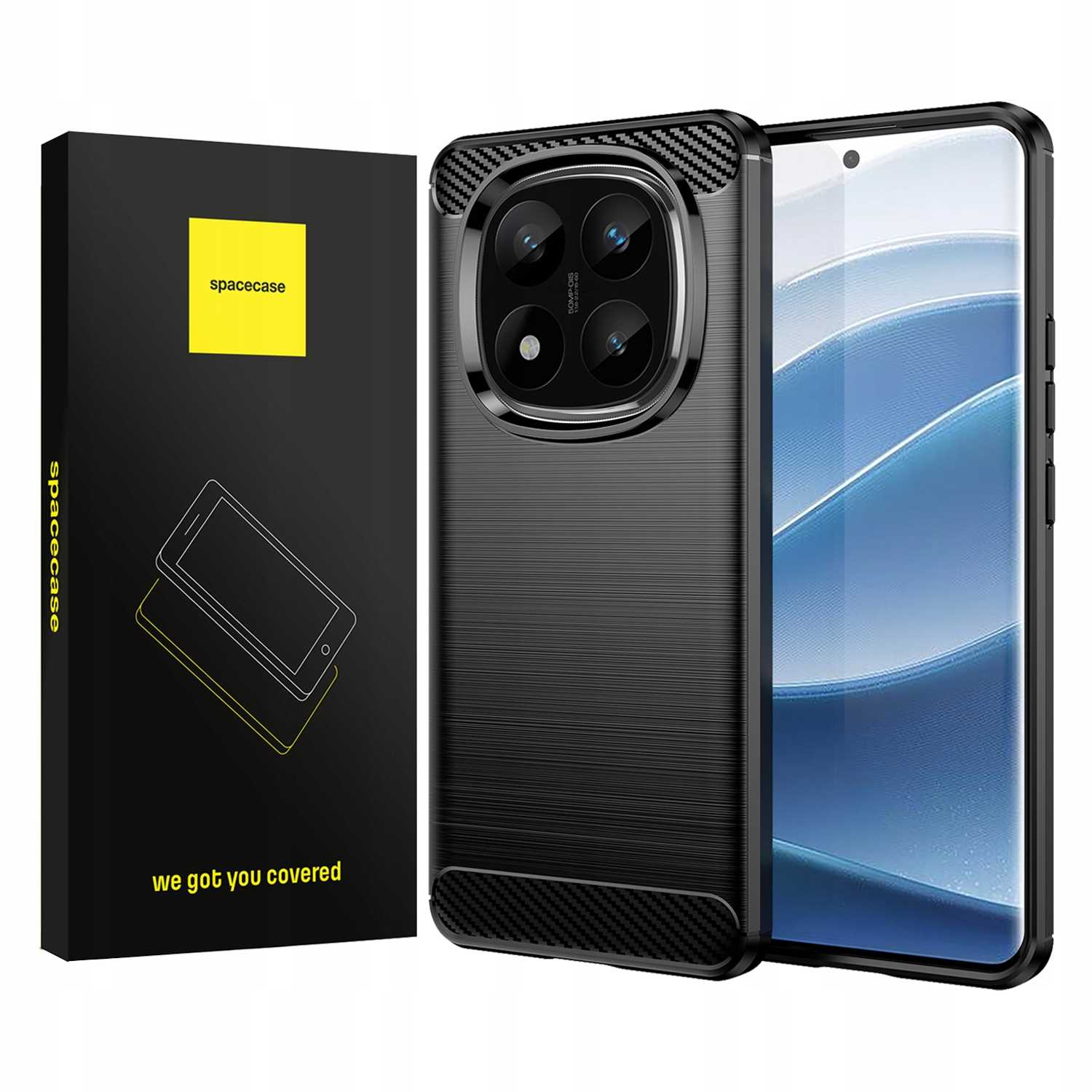 Spacecase Carbon Redmi Note 14 Pro+ 5G Black