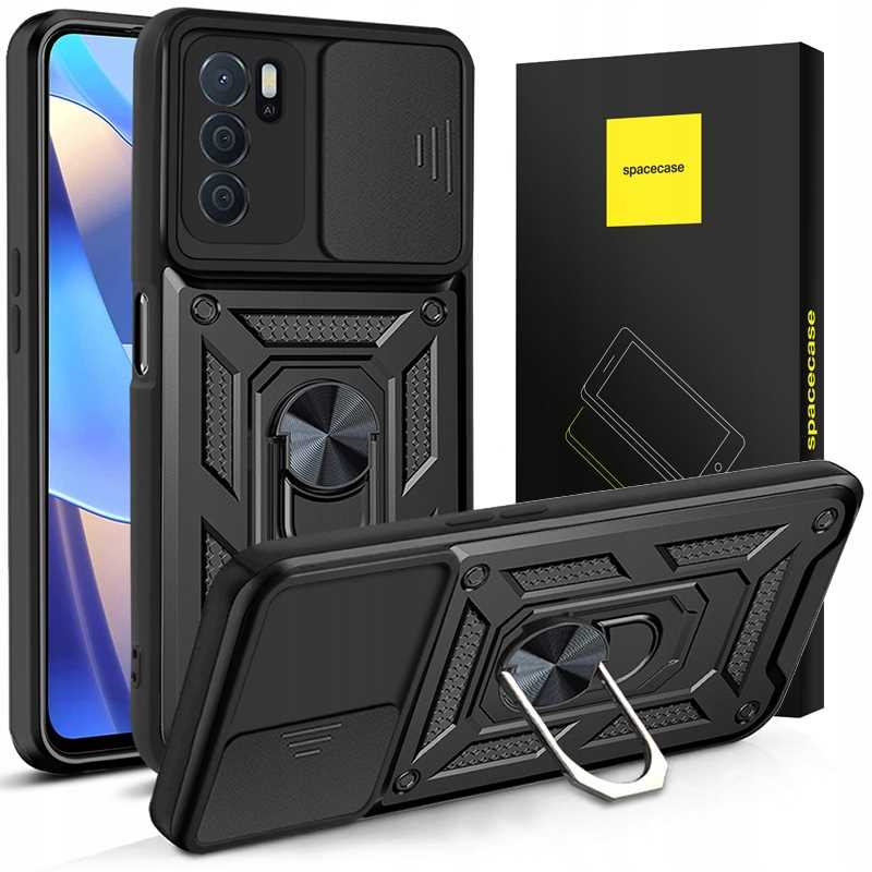 Spacecase Camring Oppo A16 black