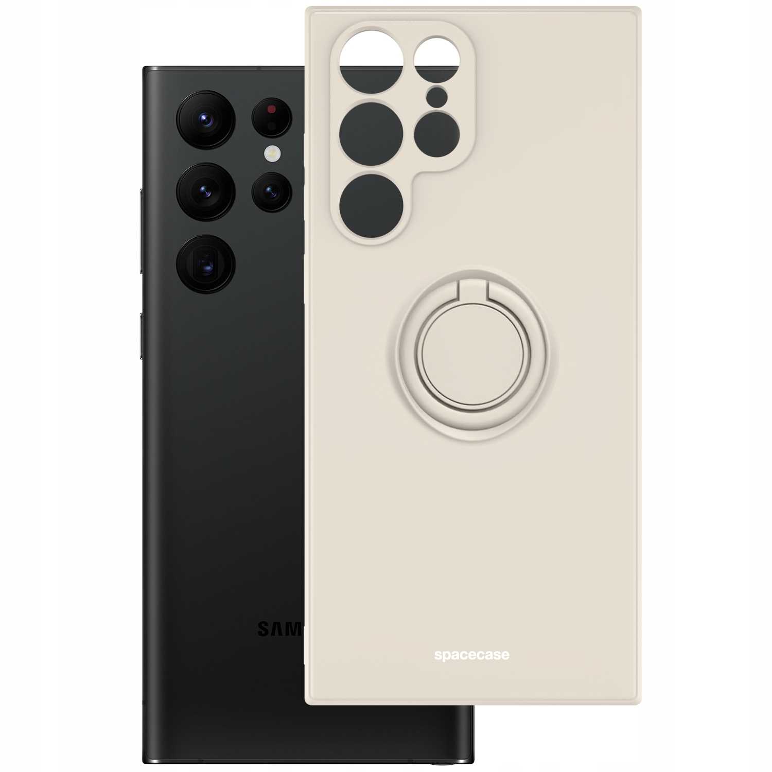 Spacecase Silicone Ring Galaxy S22 Ultra bone