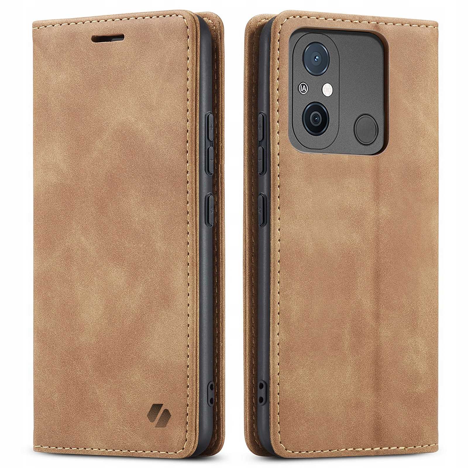 Spacecase Wallet Redmi 12C Light Brown