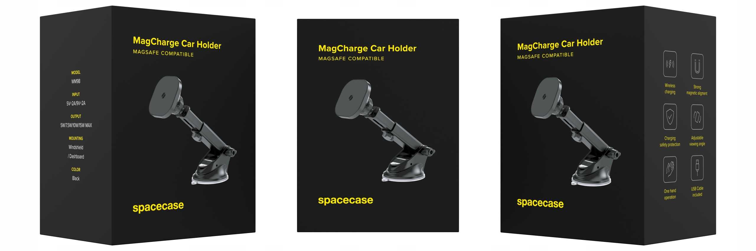 Spacecase Car Holder Dash/Windshield Magcharge Wm9B