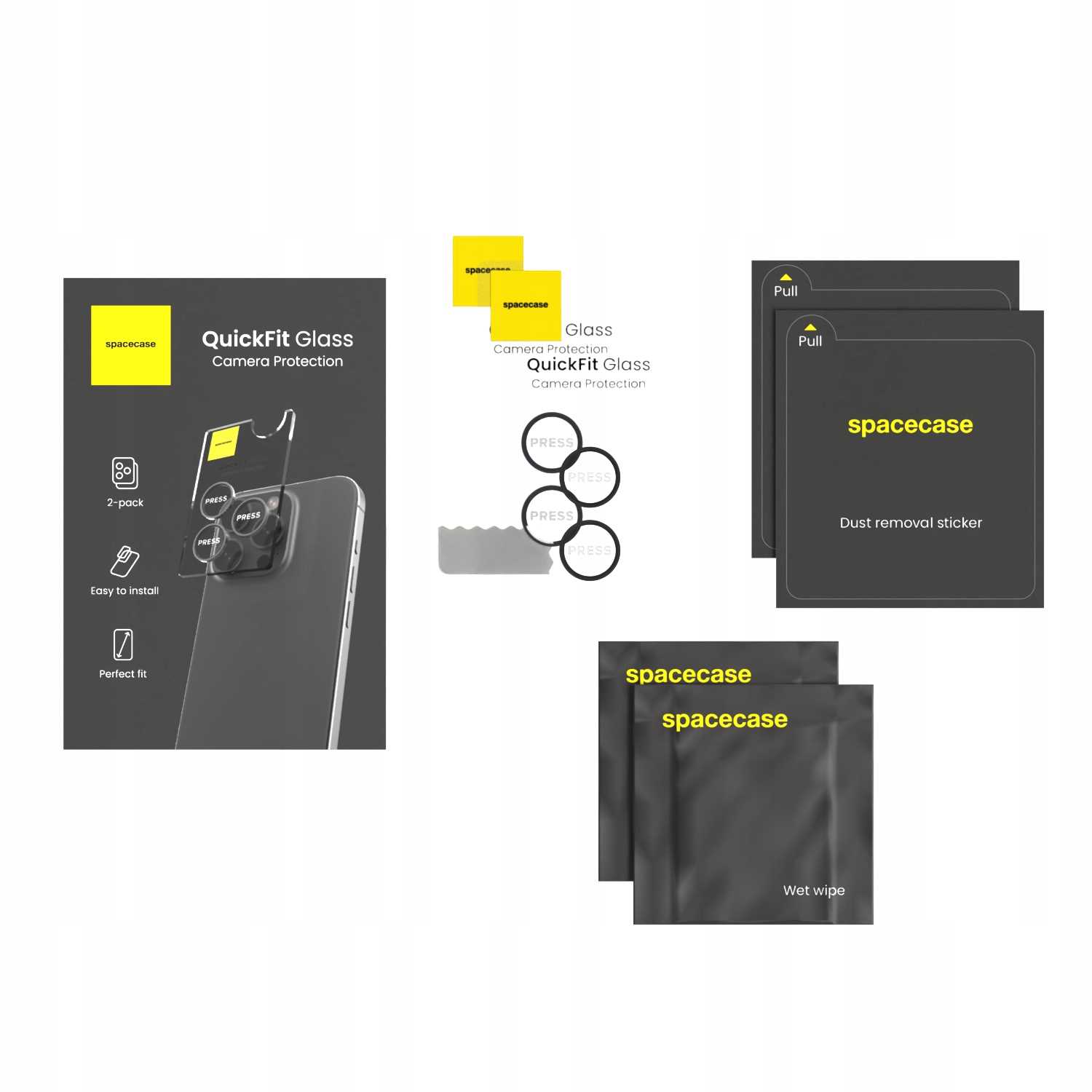 Spacecase Quickfit Camera Iphone 11/12/12 Mini Black