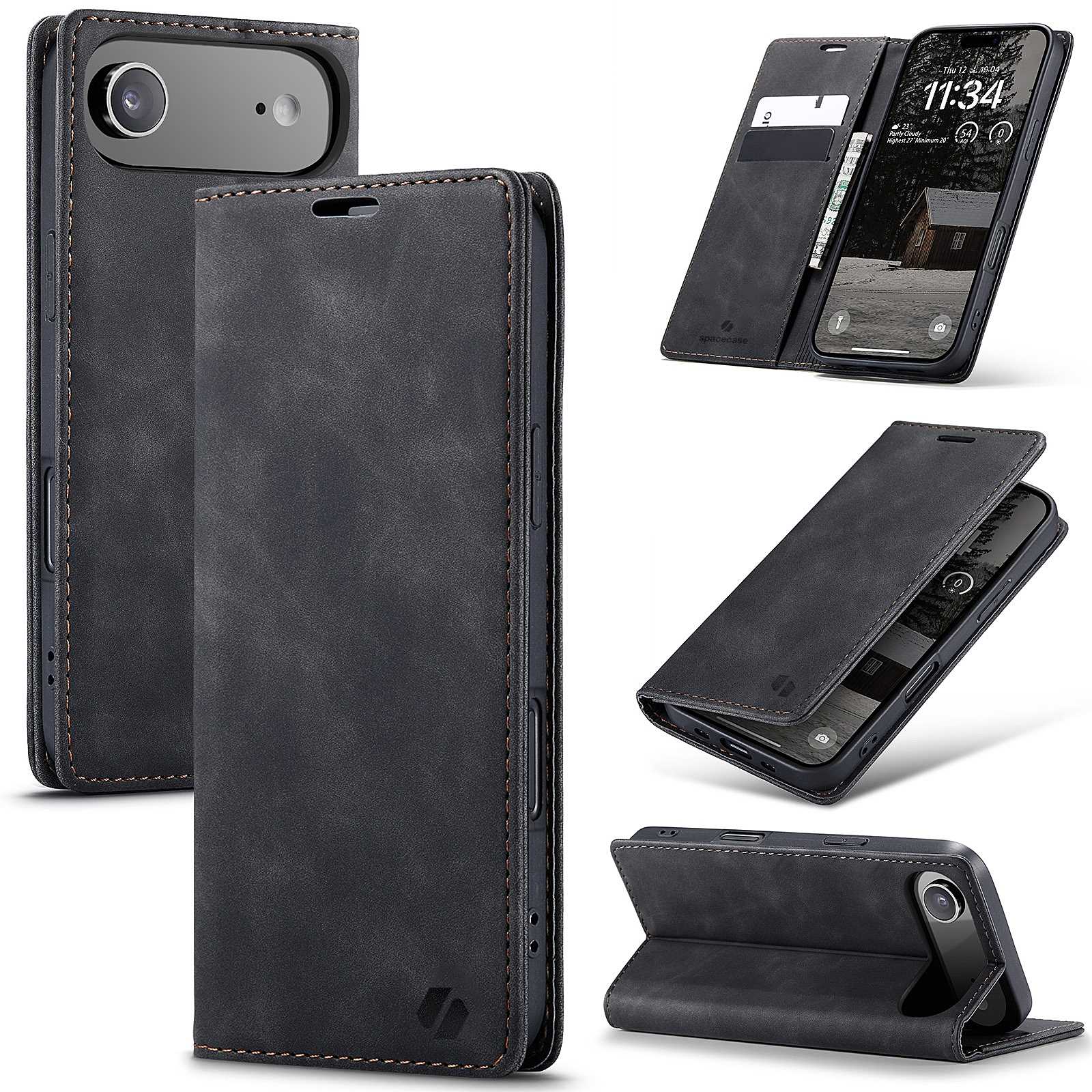 Spacecase Wallet iPhone 17 Air black