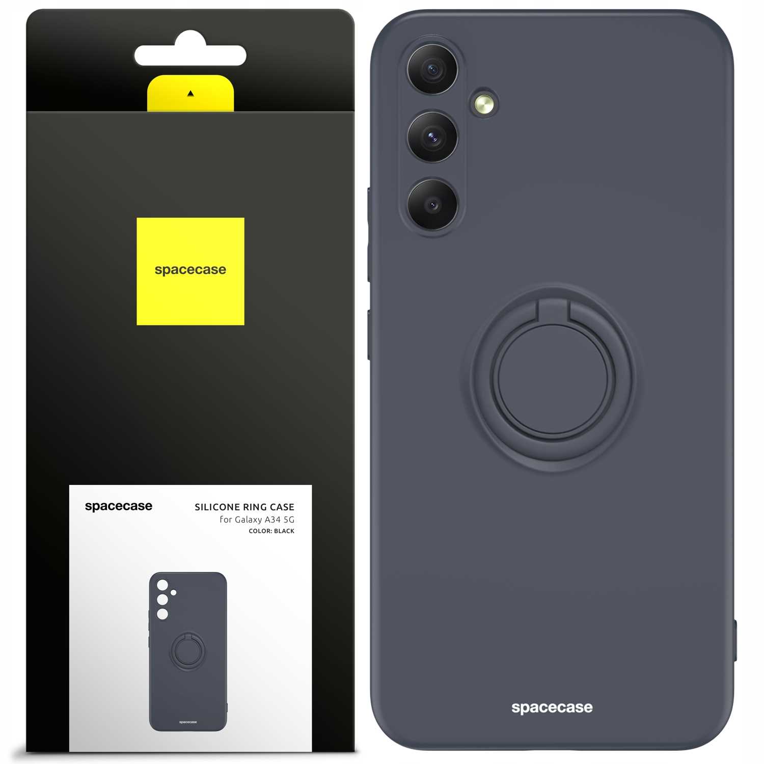 Spacecase Silicone Ring Galaxy A34 5G Black