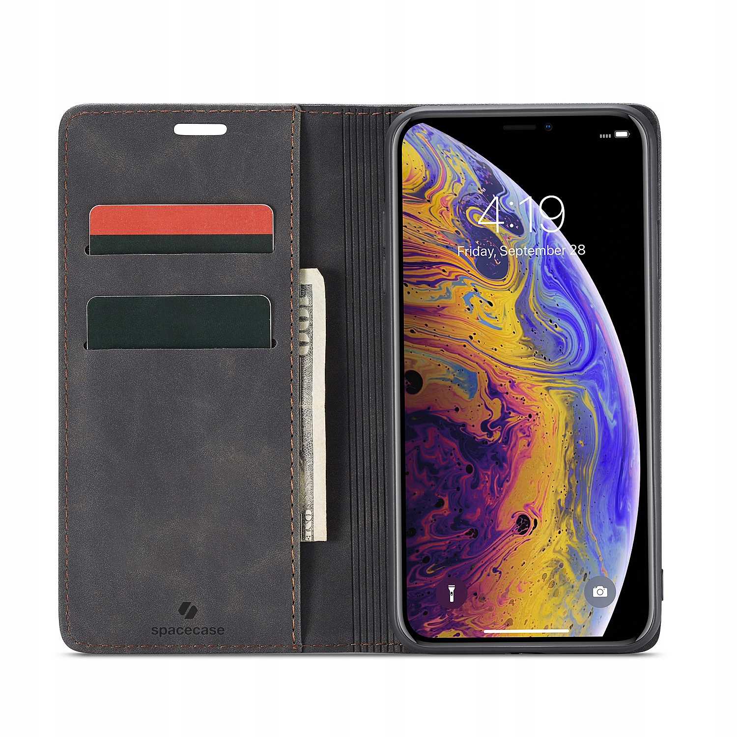 Spacecase Wallet iPhone X/Xs black