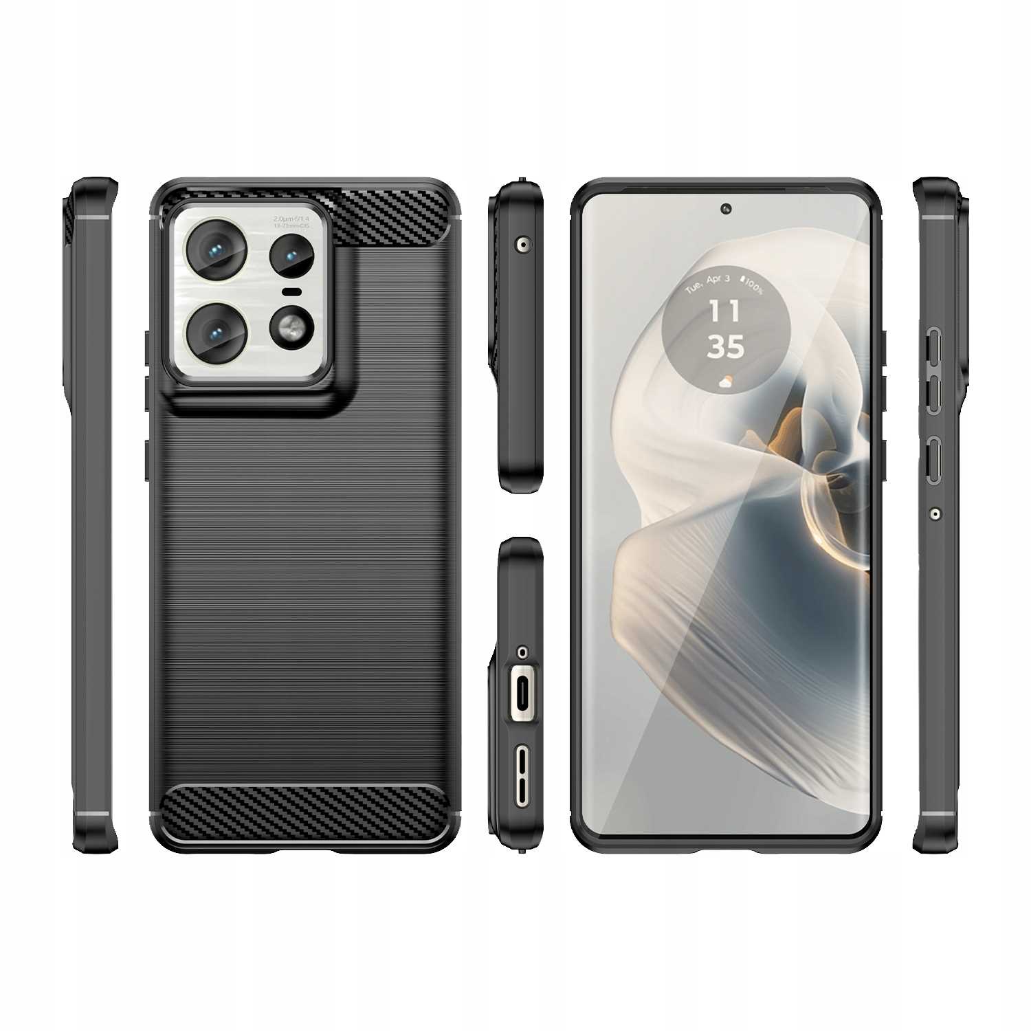 Spacecase Carbon Motorola Edge 50 Pro 5G Black