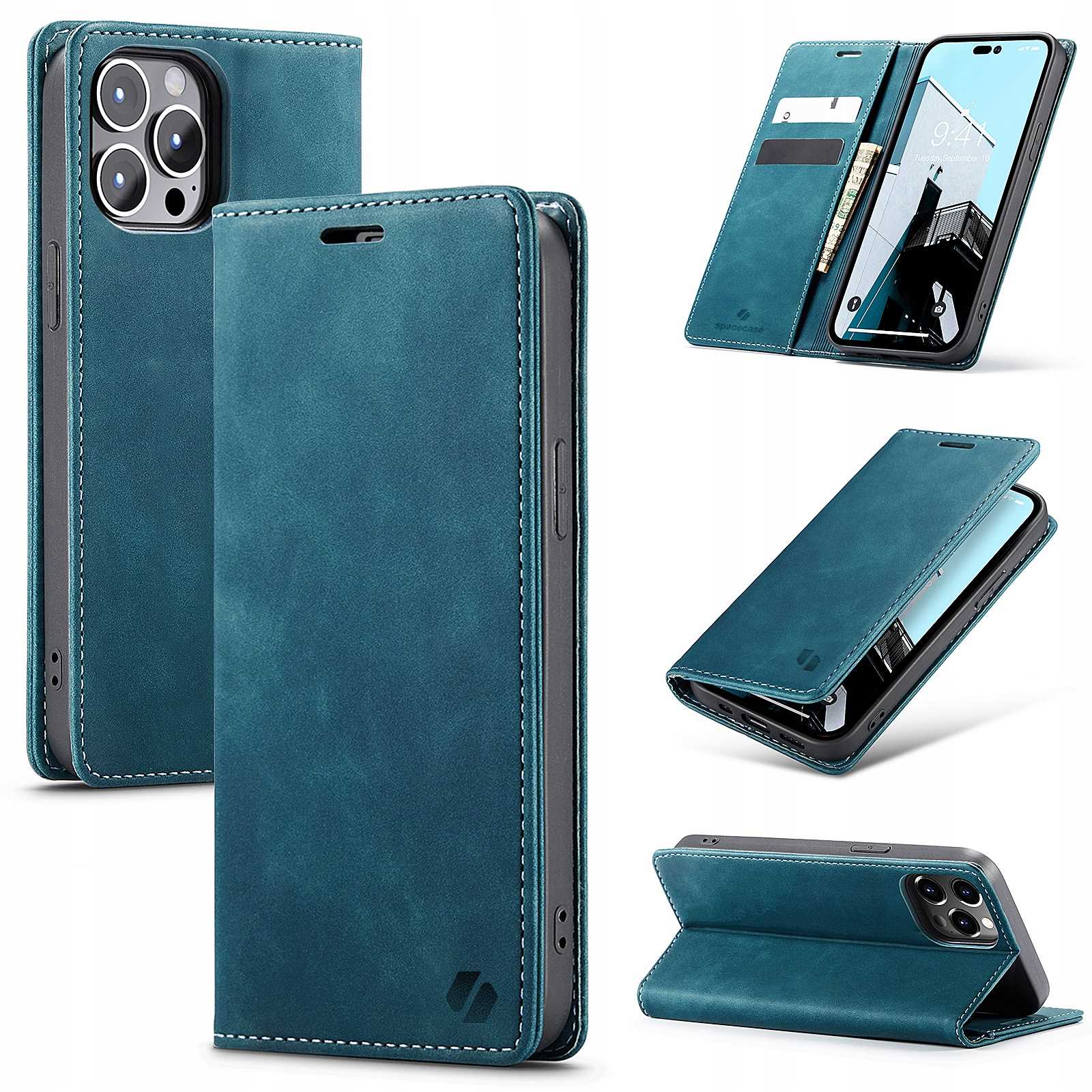 Spacecase Wallet iPhone 14 Pro Max blue