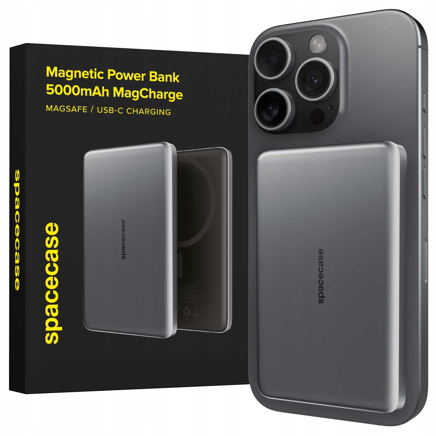 Spacecase Powerbank 5000mAh MagCharge PB01 gray