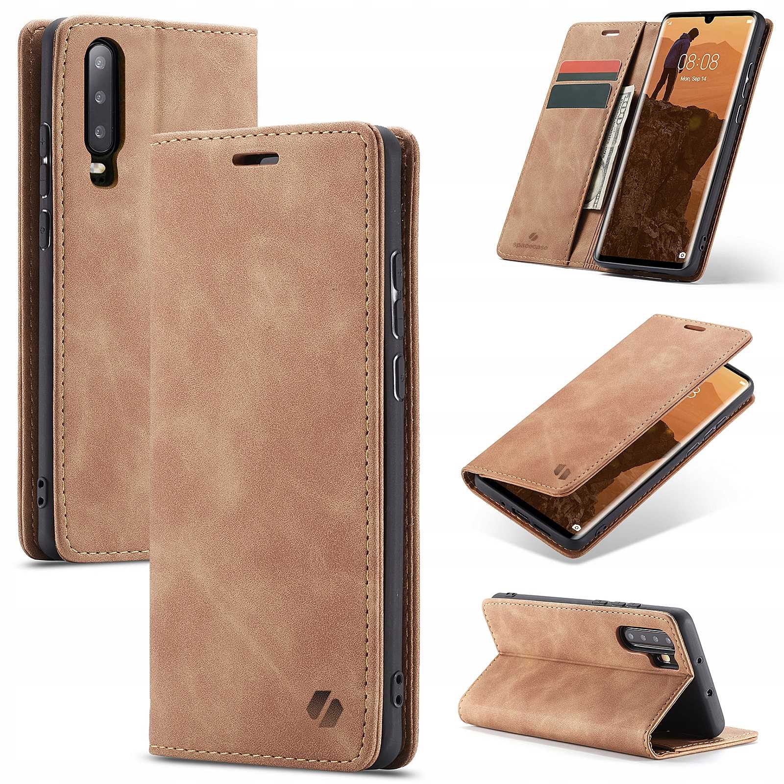 Spacecase Wallet Huawei P30 Pro light brown