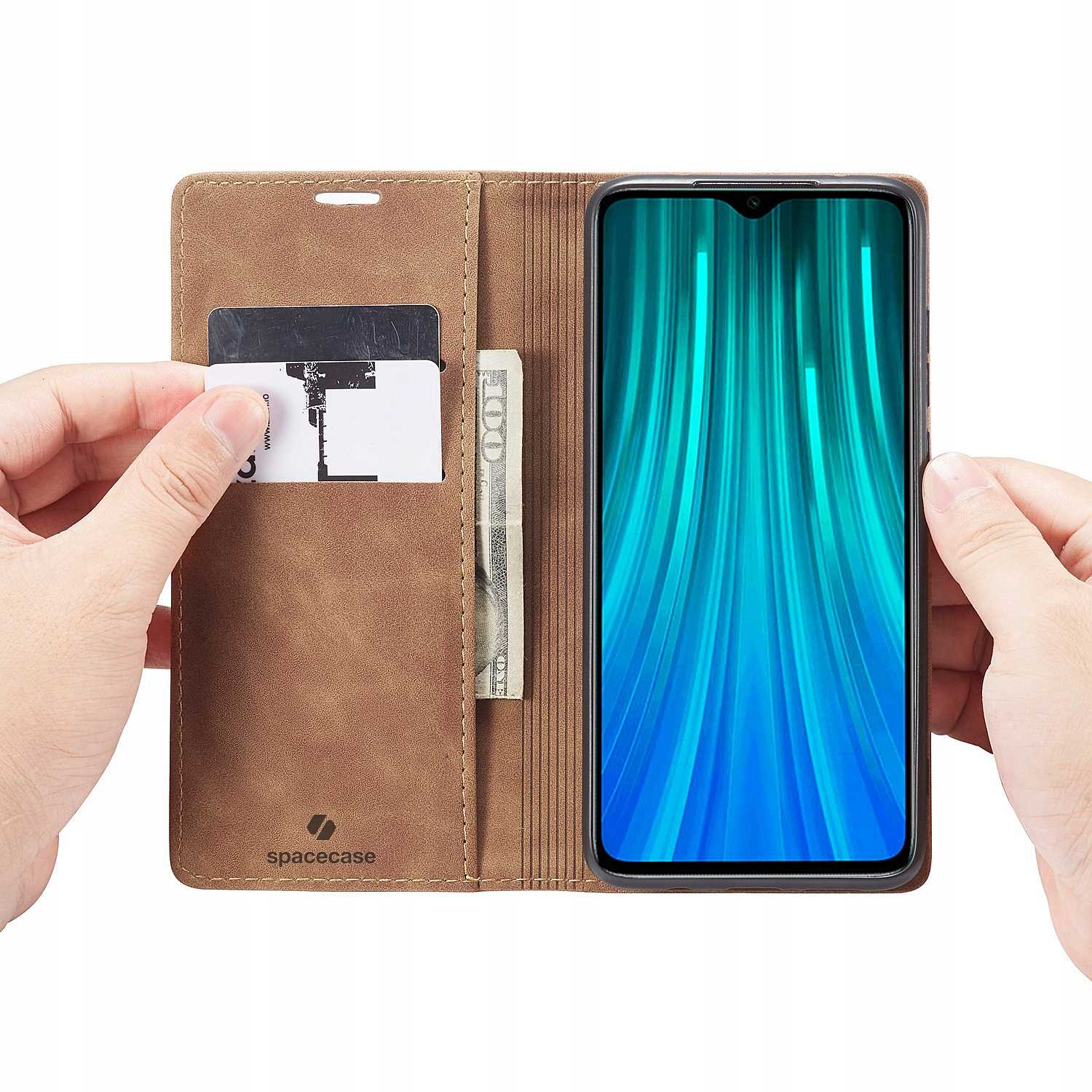 Spacecase Wallet Redmi Note 8 Pro Light Brown