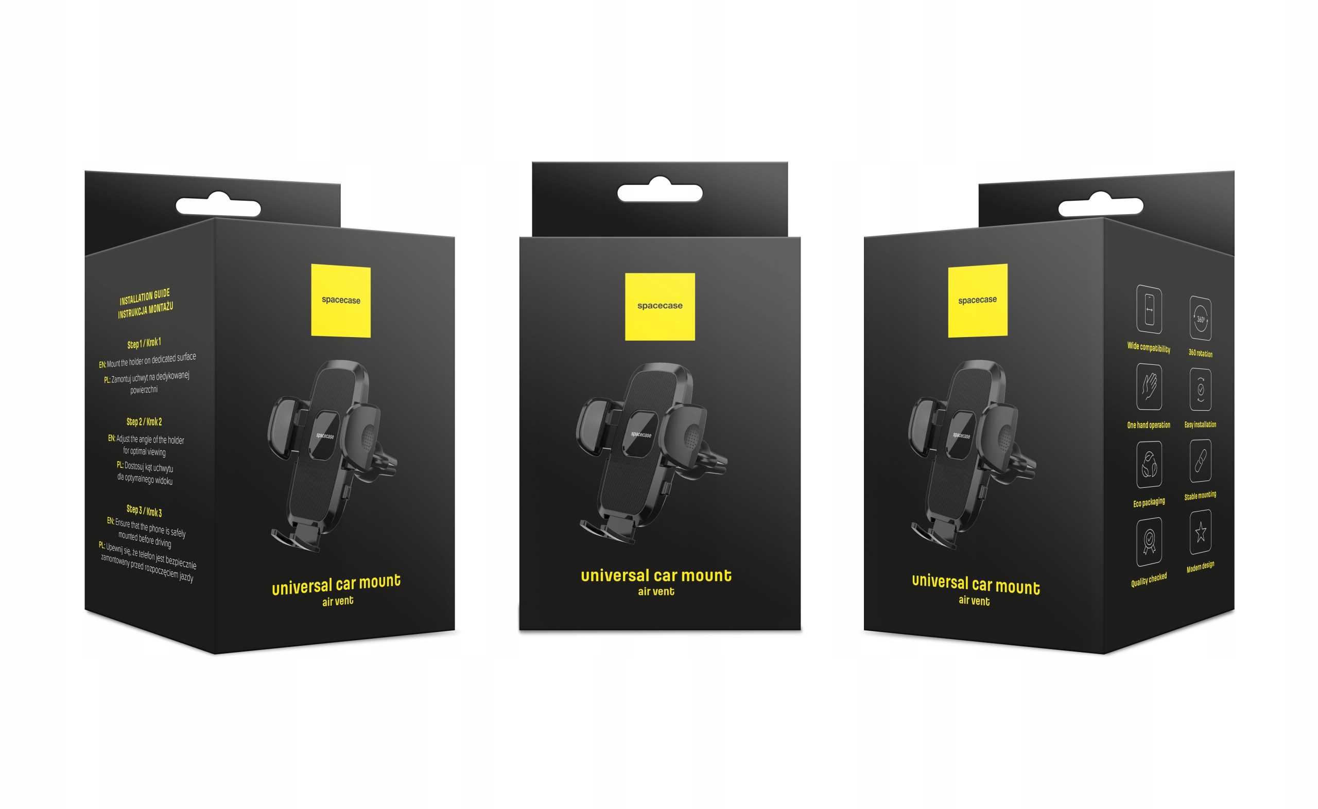 Spacecase Car Holder SC20 Universal Air Vent black