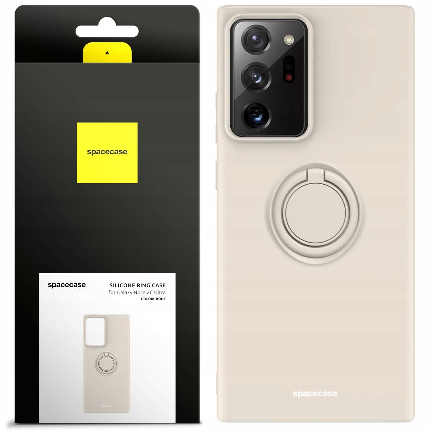 Spacecase Silicone Ring Galaxy Note 20 Ultra Bone