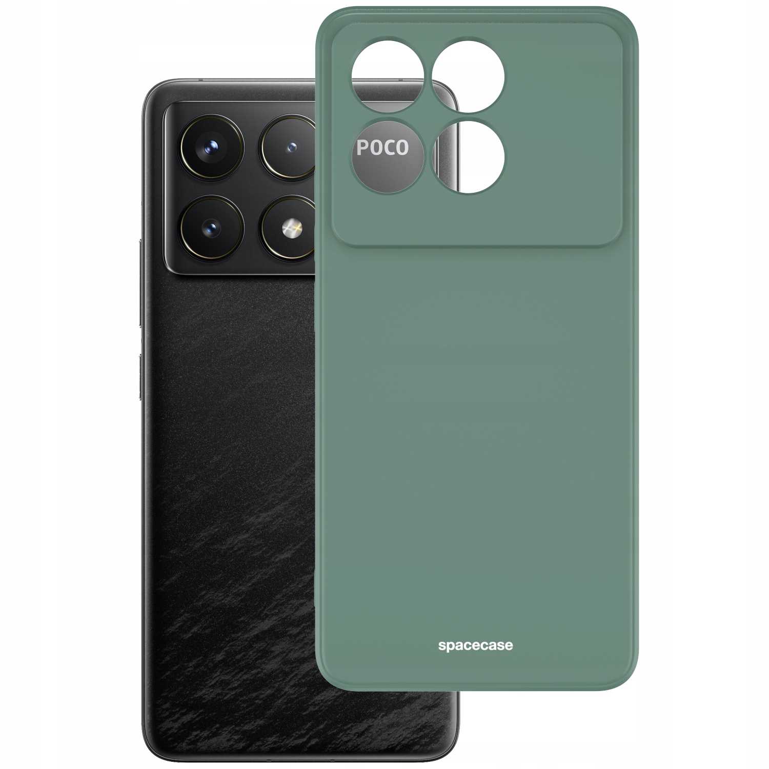 Spacecase Silicone Case Poco F6 Pro dark green