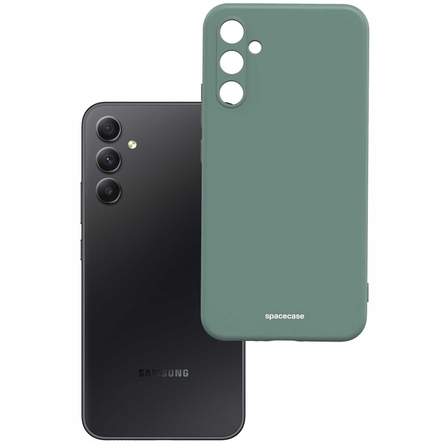 Spacecase Silicone Case Galaxy A34 5G Dark Green