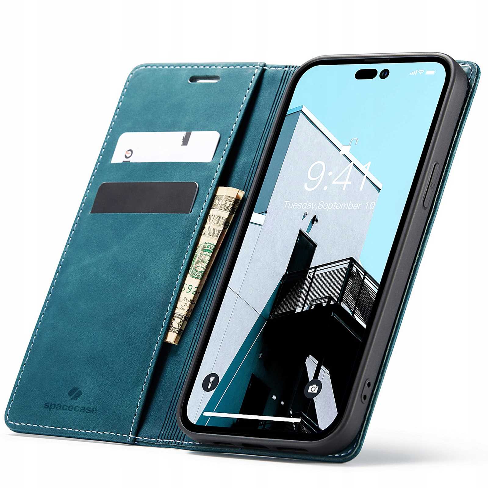 Spacecase Wallet iPhone 14 Pro Max blue