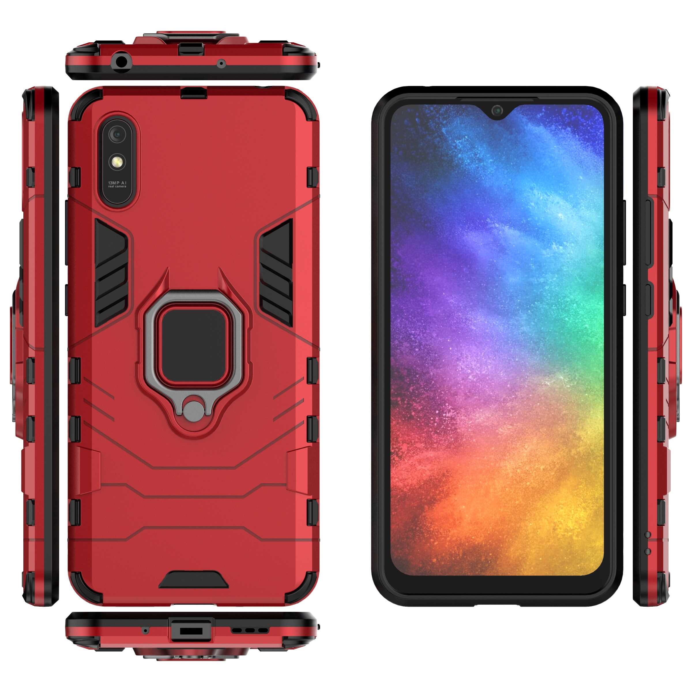 Spacecase X-Ring Redmi 9A / 9AT czerwony