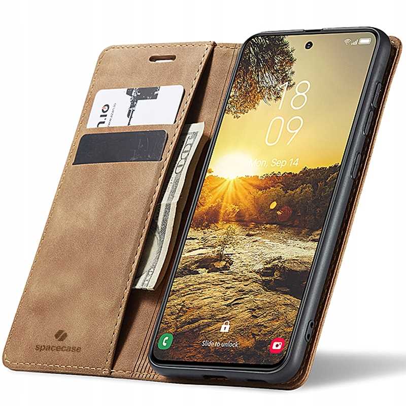Spacecase Wallet Galaxy S24 light brown