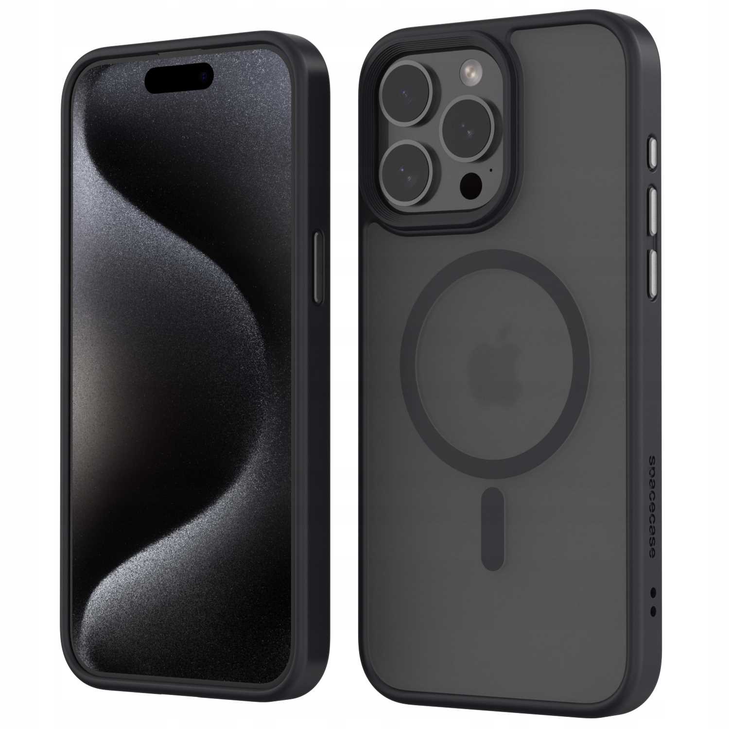 Spacecase Hybrid Mag Iphone 15 Pro Max Black