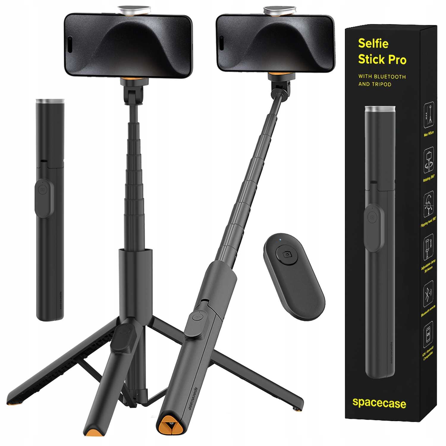 Spacecase Selfie Stick Pro ST11-B black