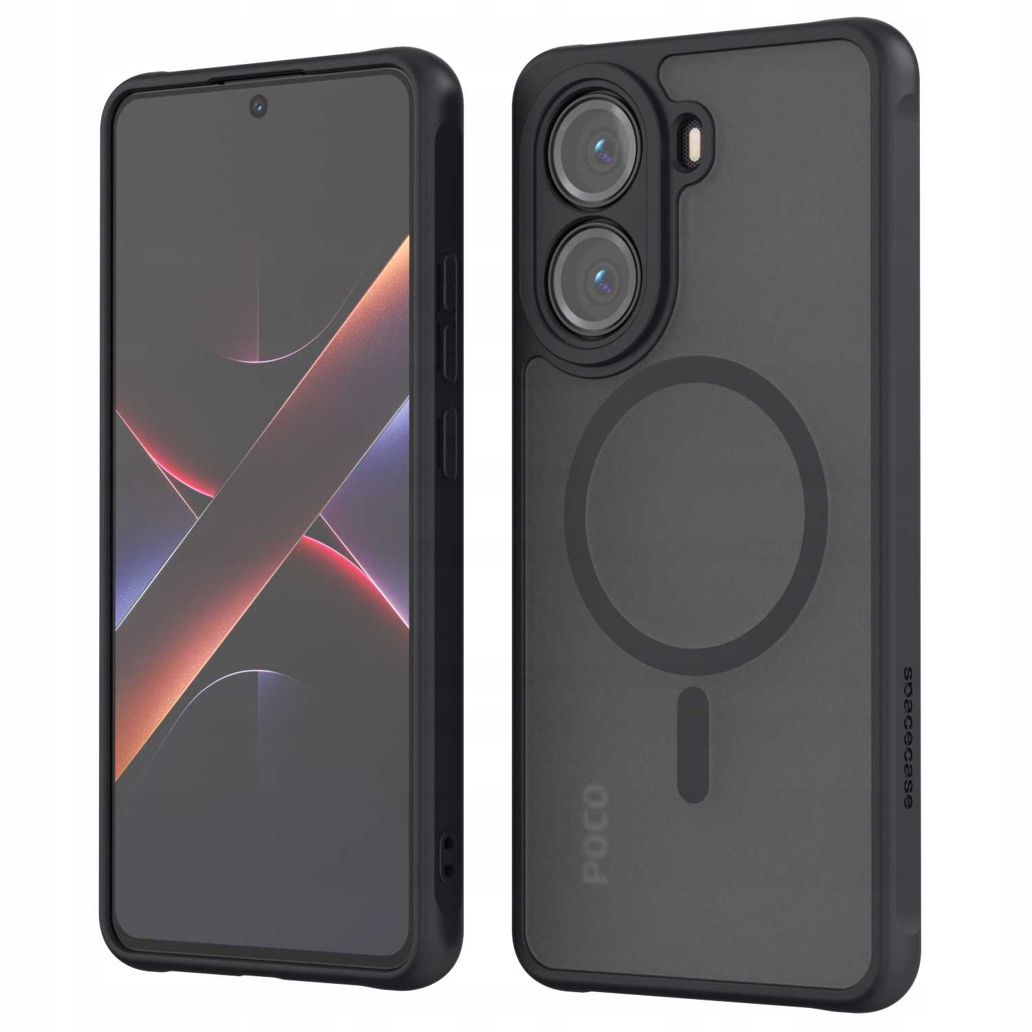 Spacecase Hybrid Mag Poco X7 Pro 5G black