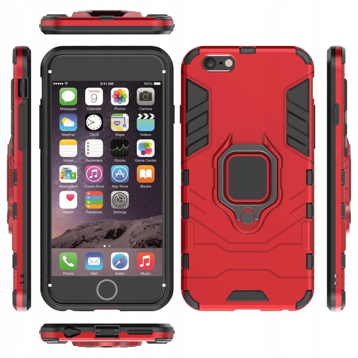 Spacecase X-Ring Iphone 6/6S Plus Czerwony