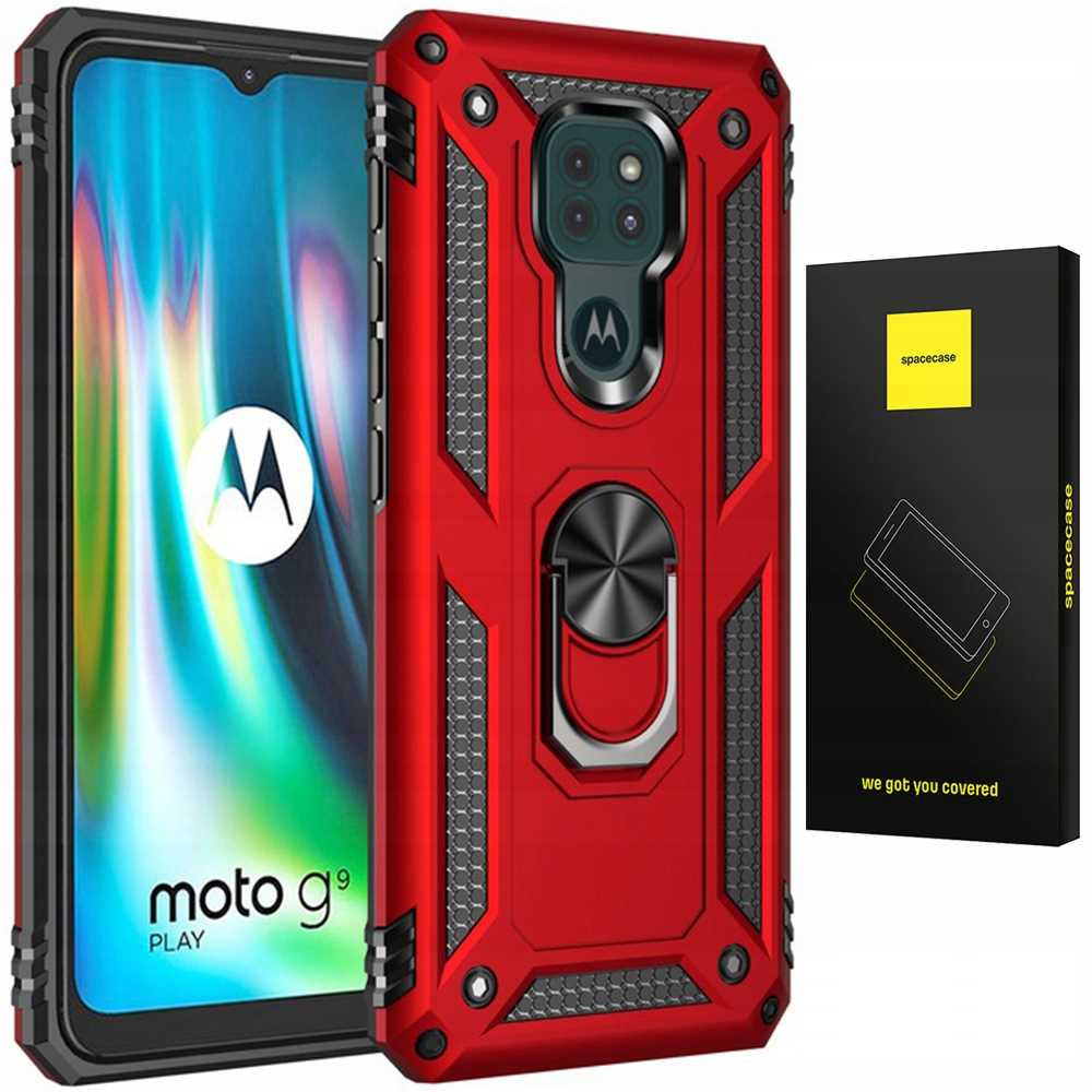 Spacecase Ring Nx Moto G9 Play/E7 Plus Czerwony