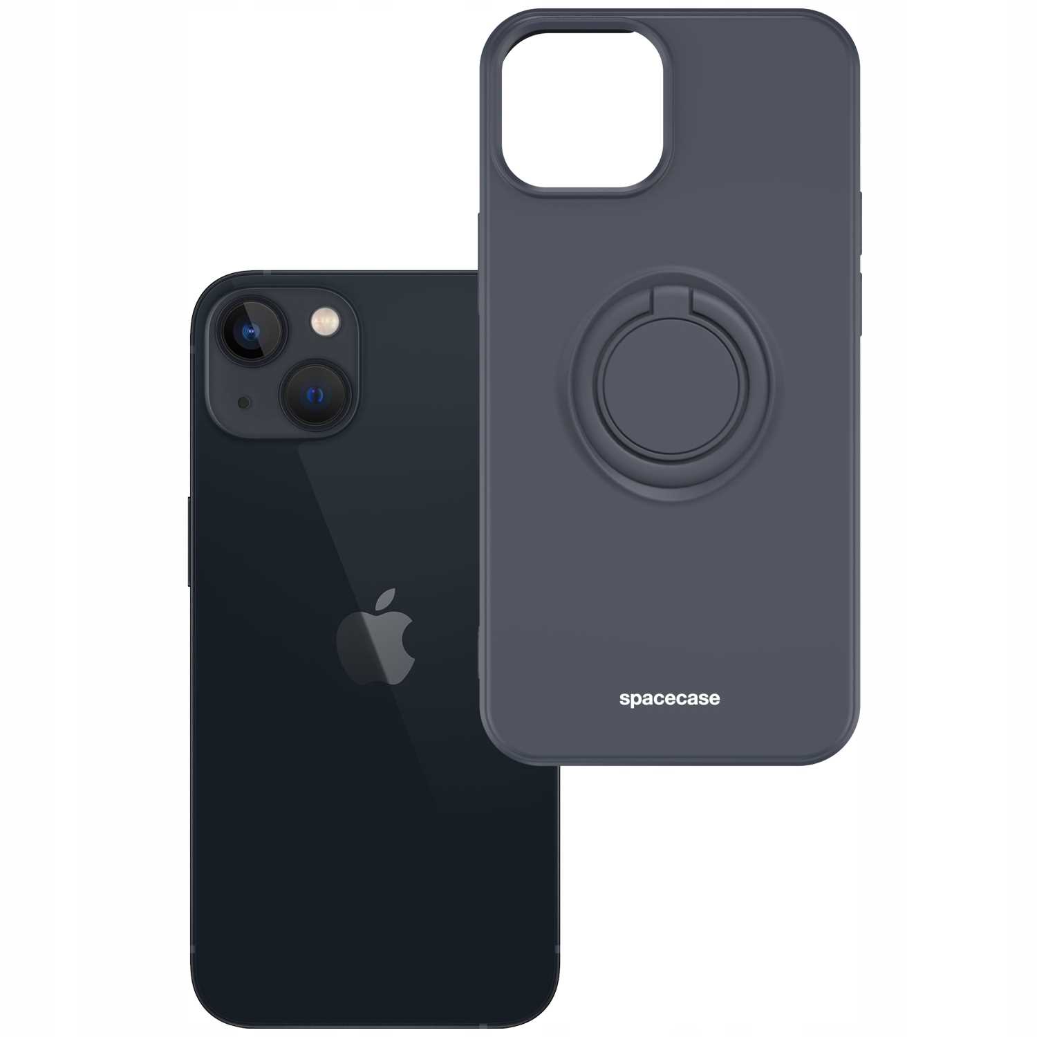 Spacecase Silicone Ring Iphone 13 Mini Black