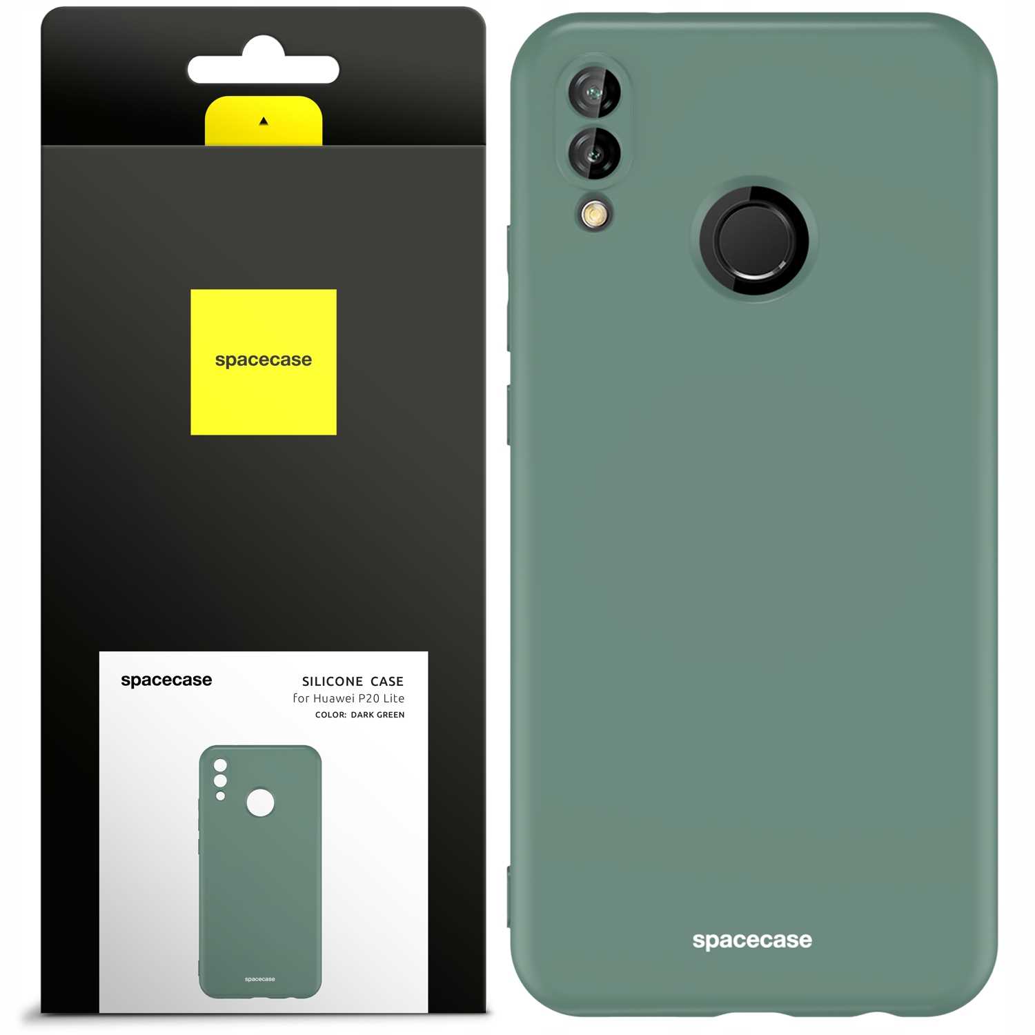 Spacecase Silicone Case Huawei P20 Lite dark green