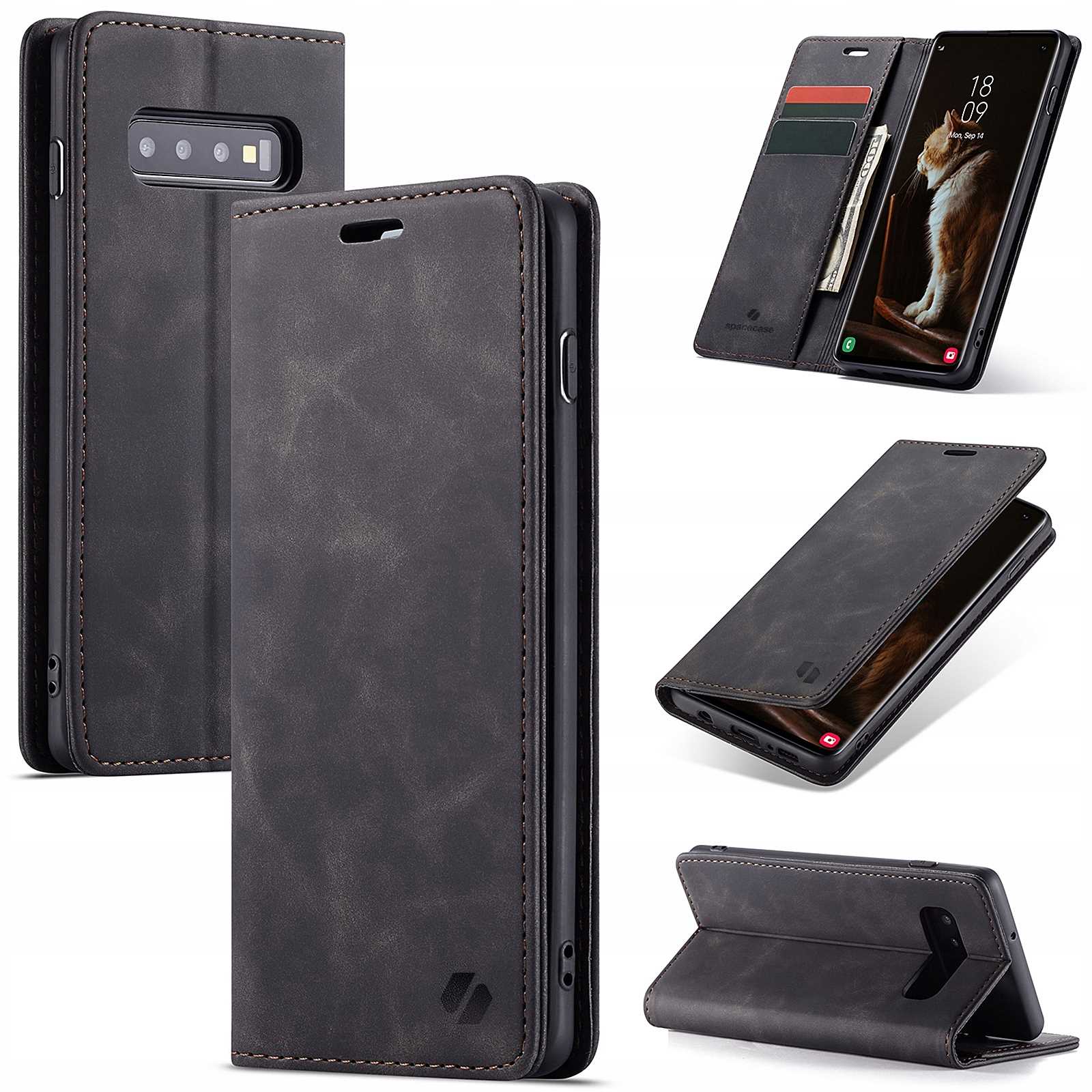 Spacecase Wallet Galaxy S10 black