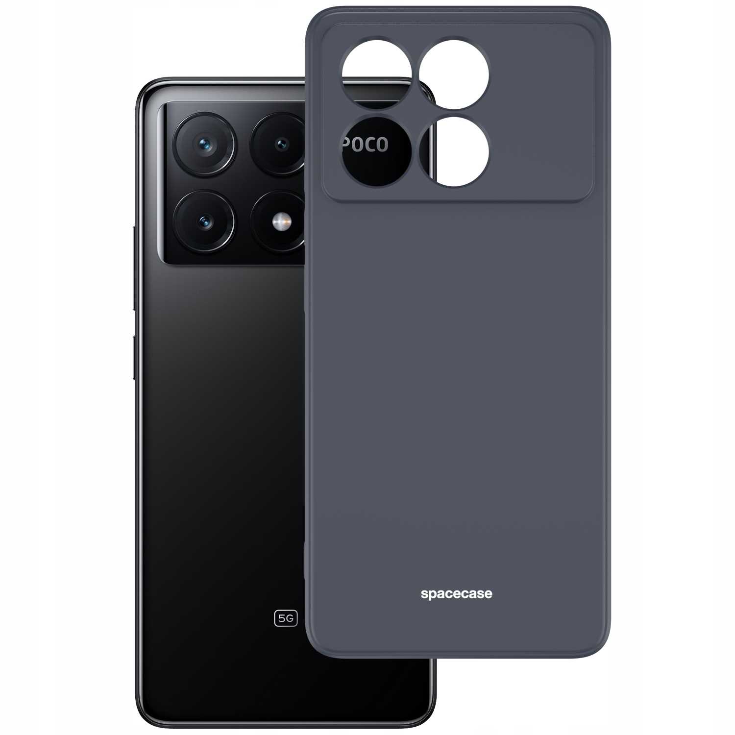 Spacecase Silicone Case Poco X6 Pro 5G Black