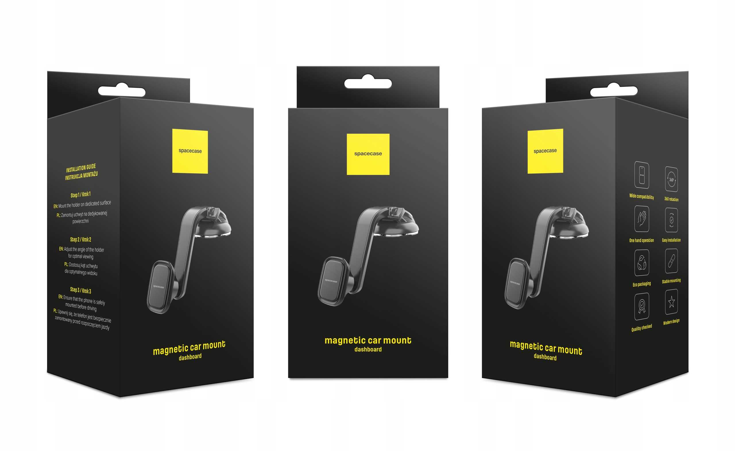 Spacecase Car Holder SC11 Dash Magnetic black