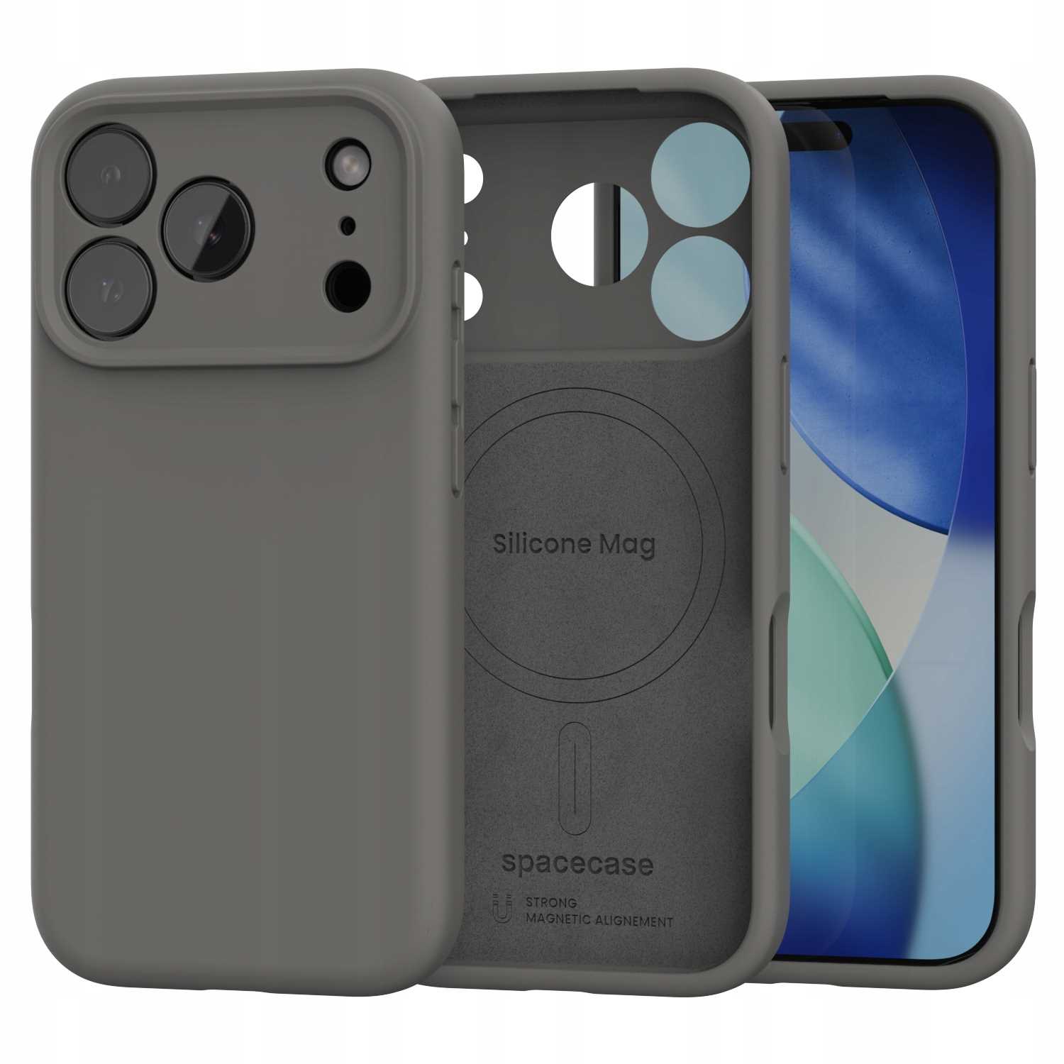 Spacecase Silicone Mag Iphone 17 Pro Max Gray