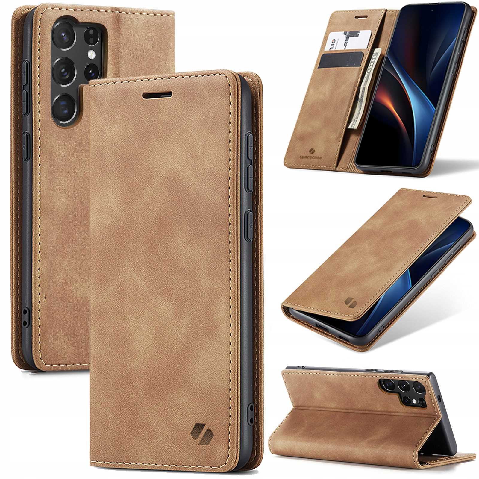 Spacecase Wallet Galaxy S25 Ultra light brown