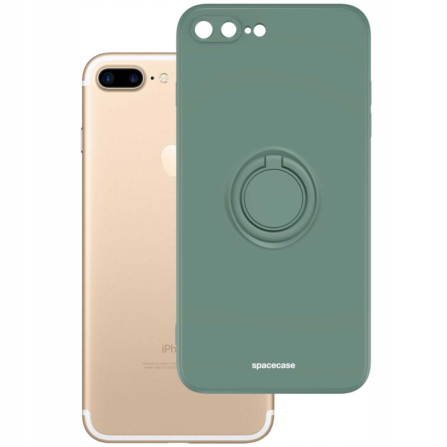 Spacecase Silicone Ring iPhone 7/8 Plus dark green