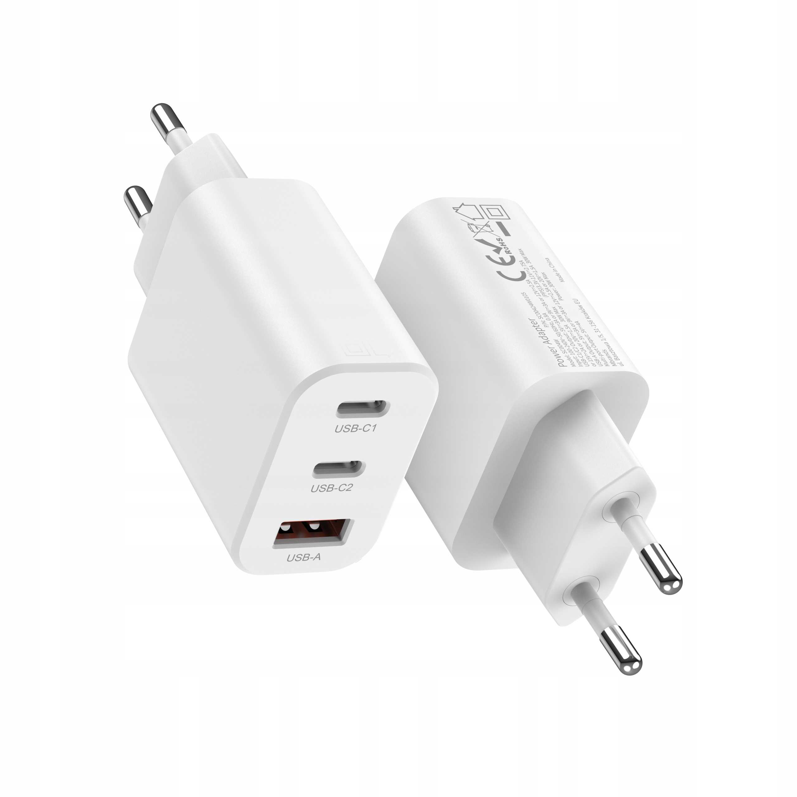 Spacecase USB Charger 30W GaN SC004W white