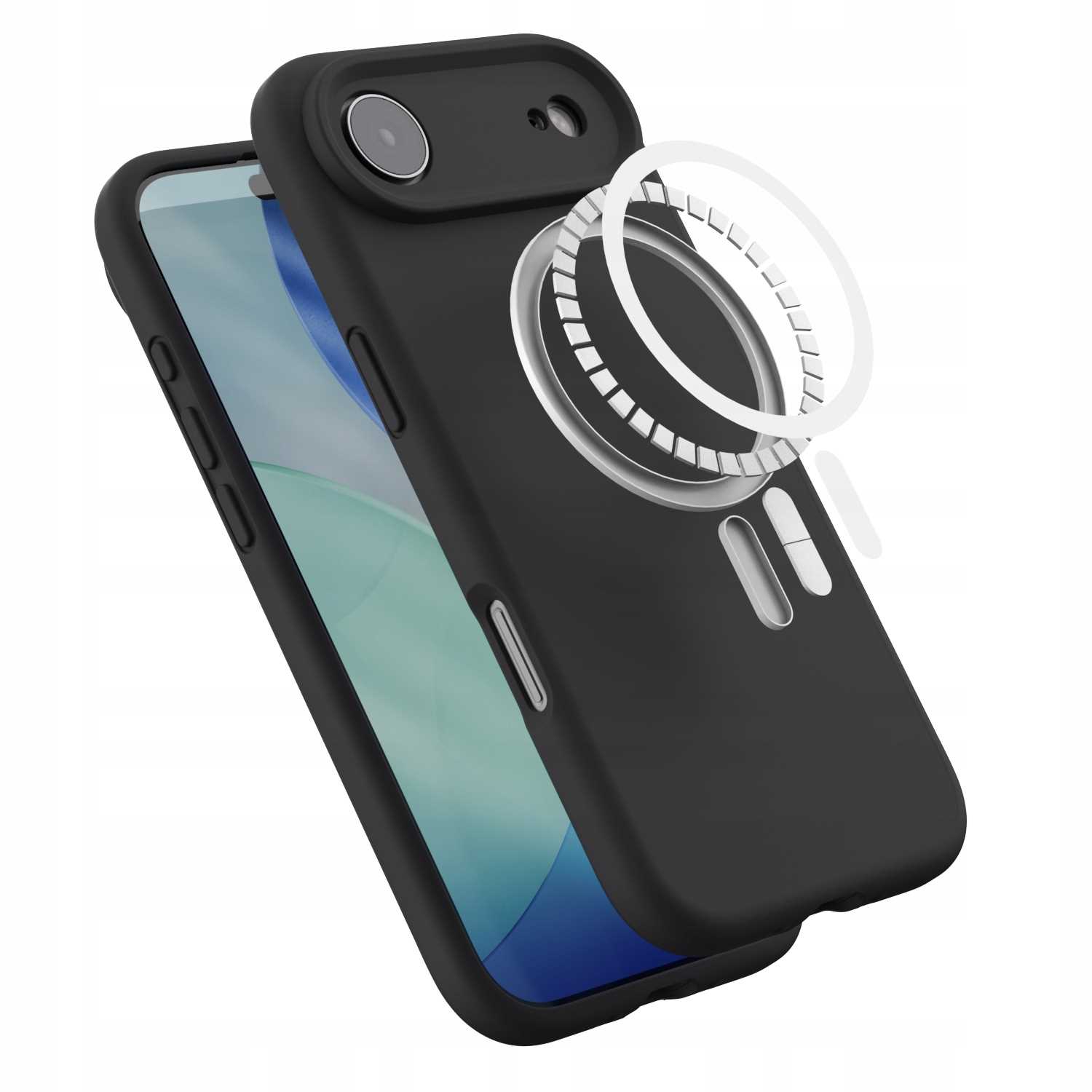 Spacecase Silicone Mag Iphone 17 Air Black