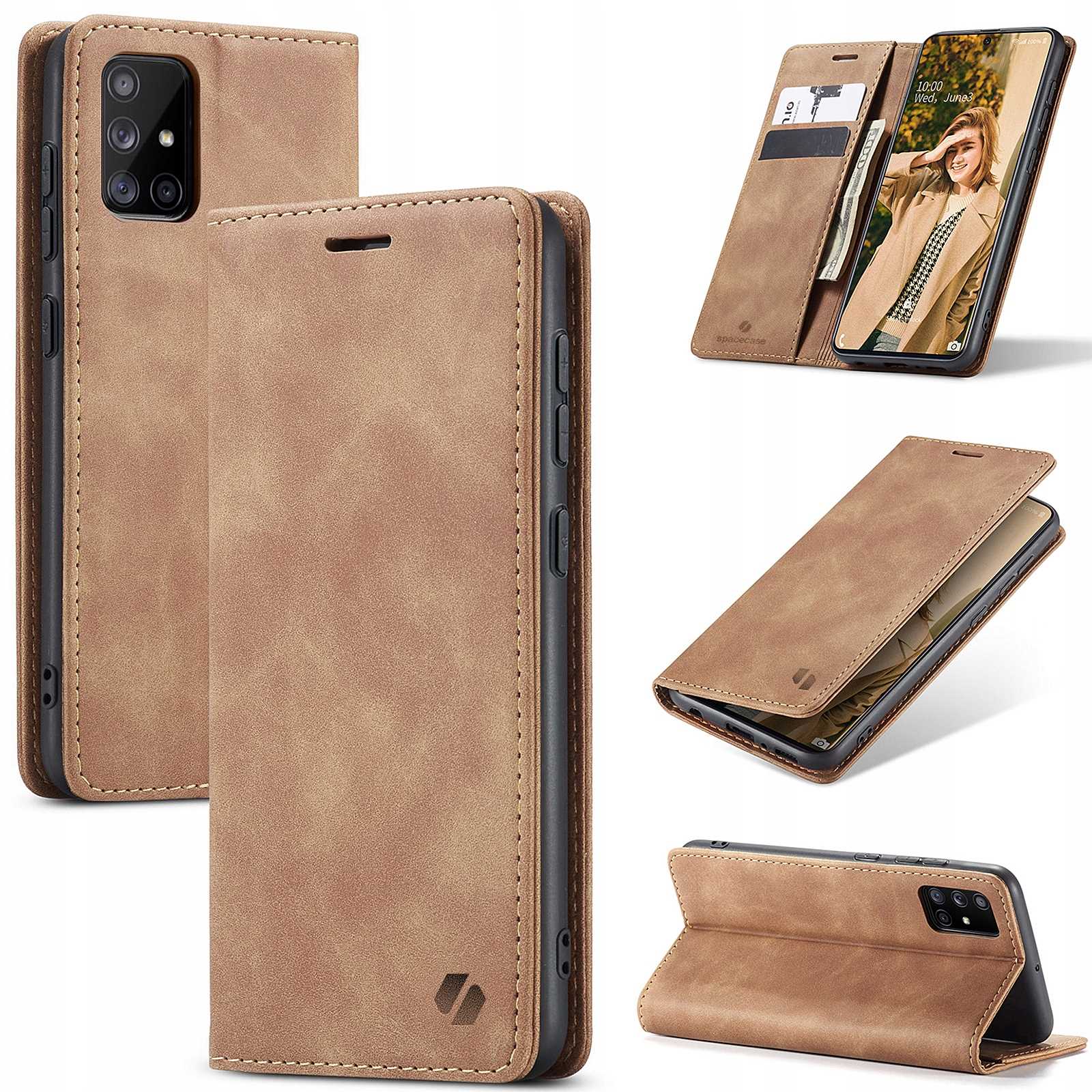 Spacecase Wallet Galaxy A71 Light Brown