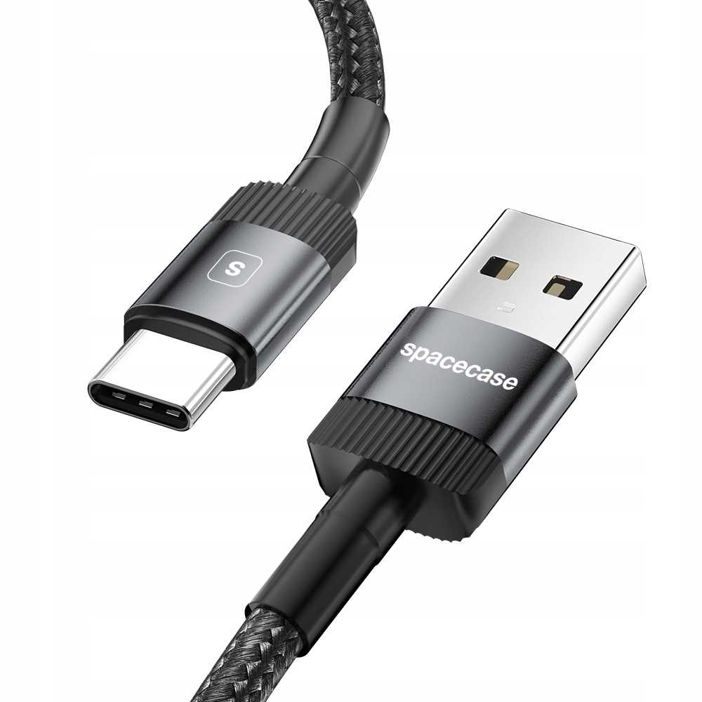 Spacecase USB-C Cable 2M 2.4A black