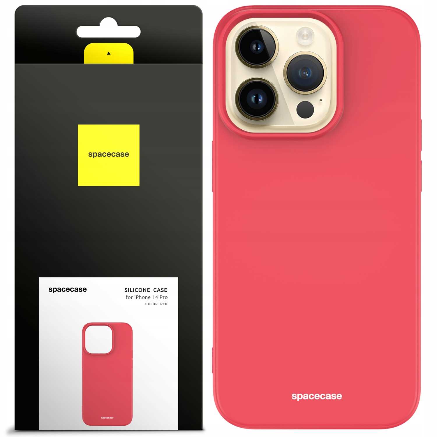 Spacecase Silicone Case iPhone 14 Pro red