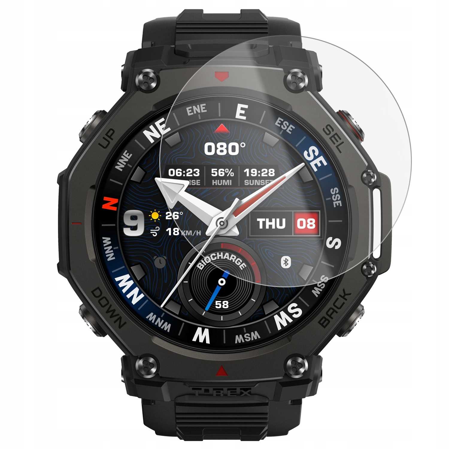 Spacecase SW Glass 2.5D Amazfit T-Rex 3 Pro