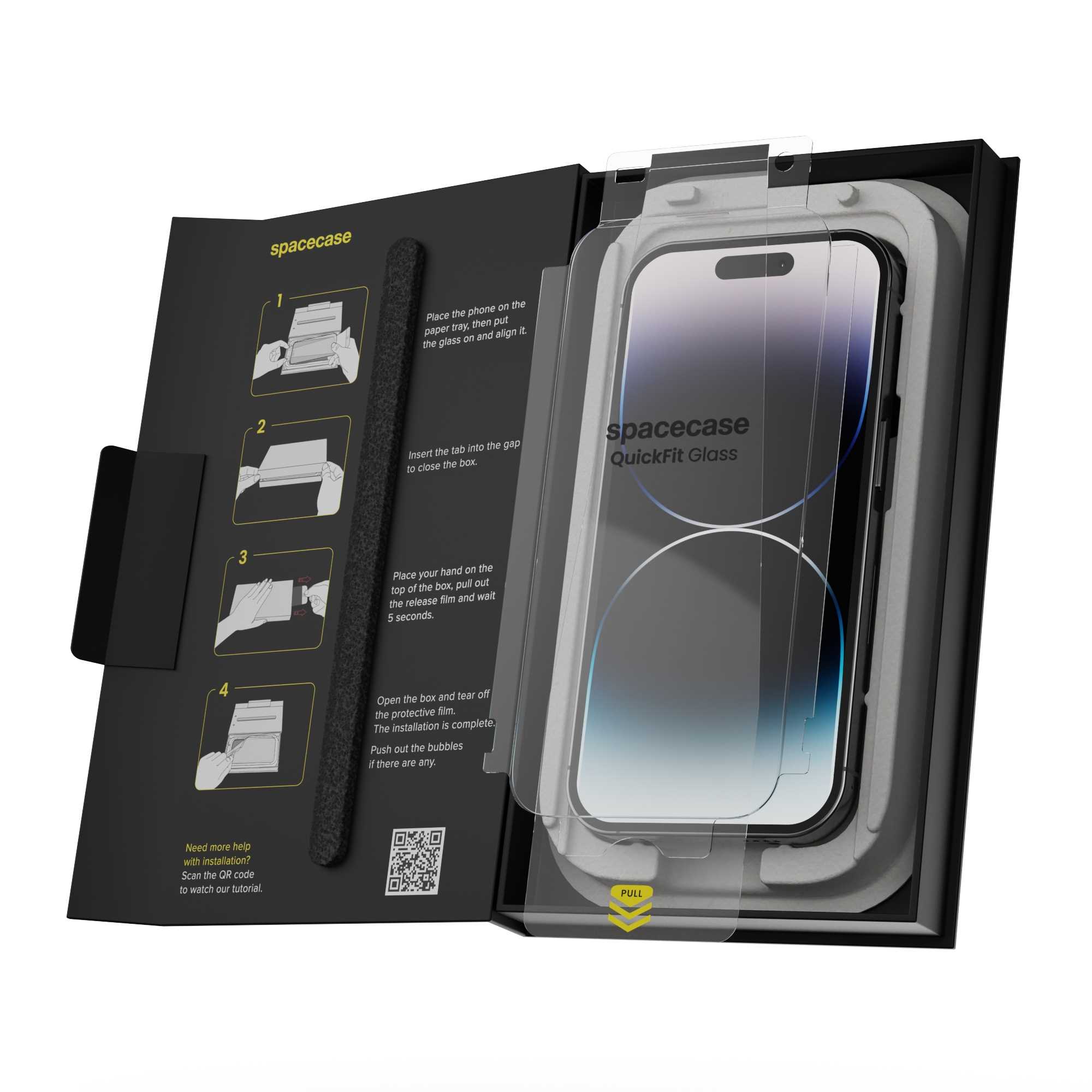 Spacecase QuickFit Glass iPhone 14 Pro