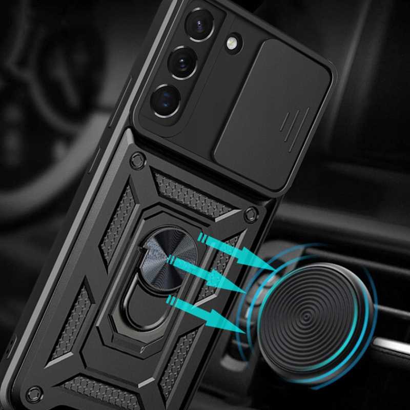 Spacecase Camring Galaxy S22+ Black