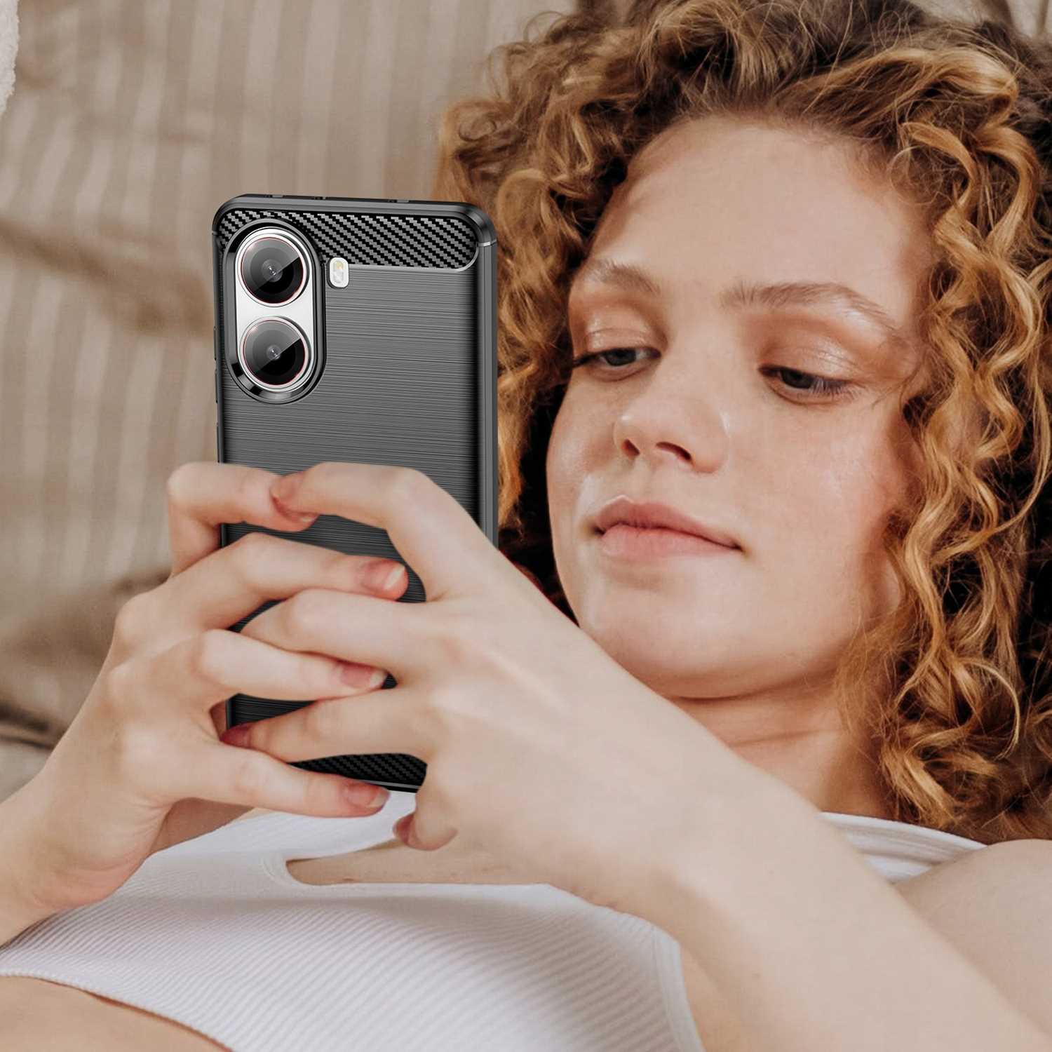 Spacecase Carbon Poco X7 Pro 5G black