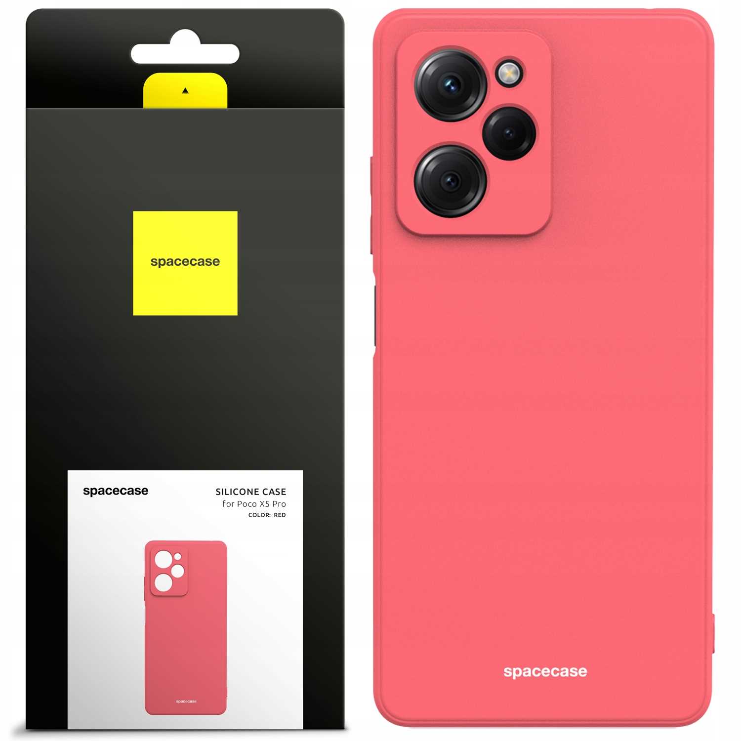 Spacecase Silicone Case Poco X5 Pro 5G Red