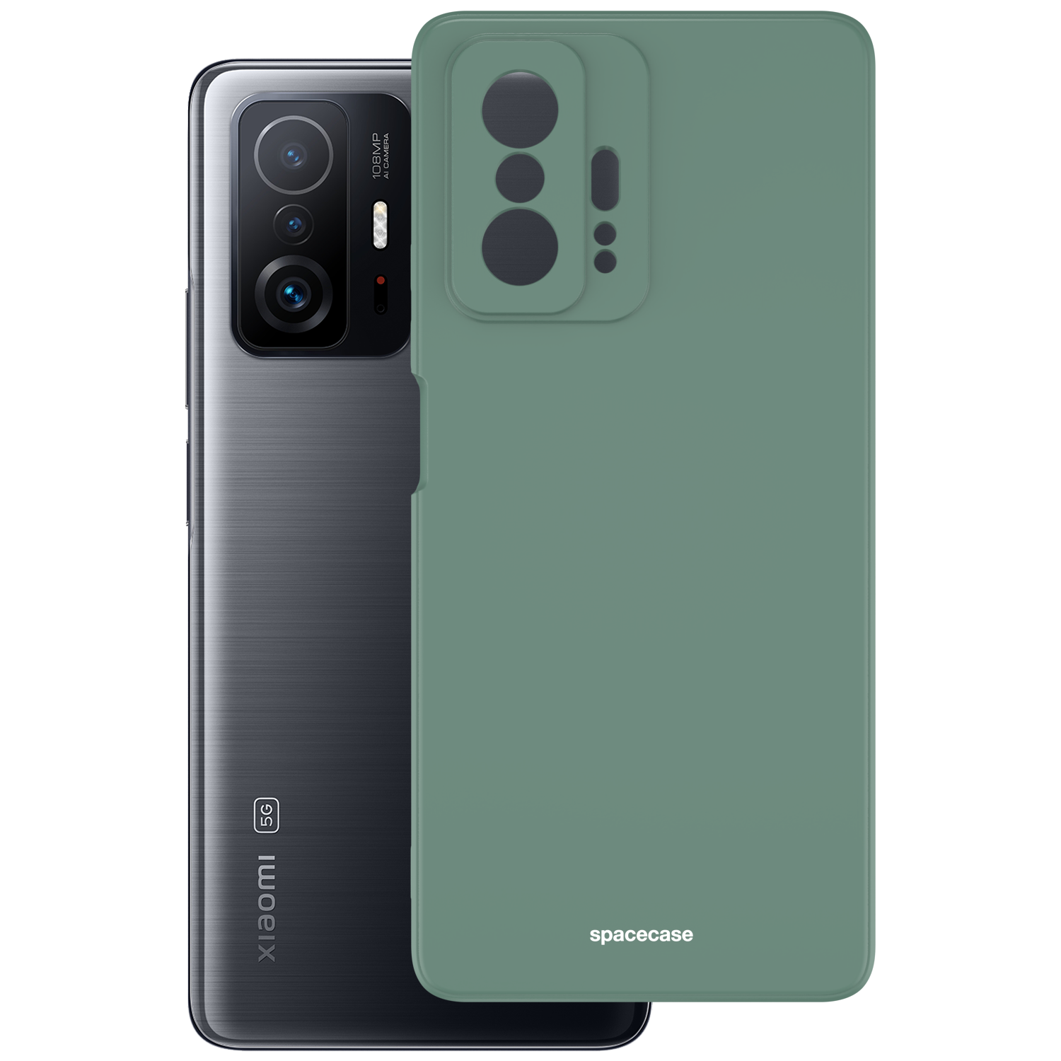 Spacecase Silicone Case Xiaomi 11T/11T Pro dark green