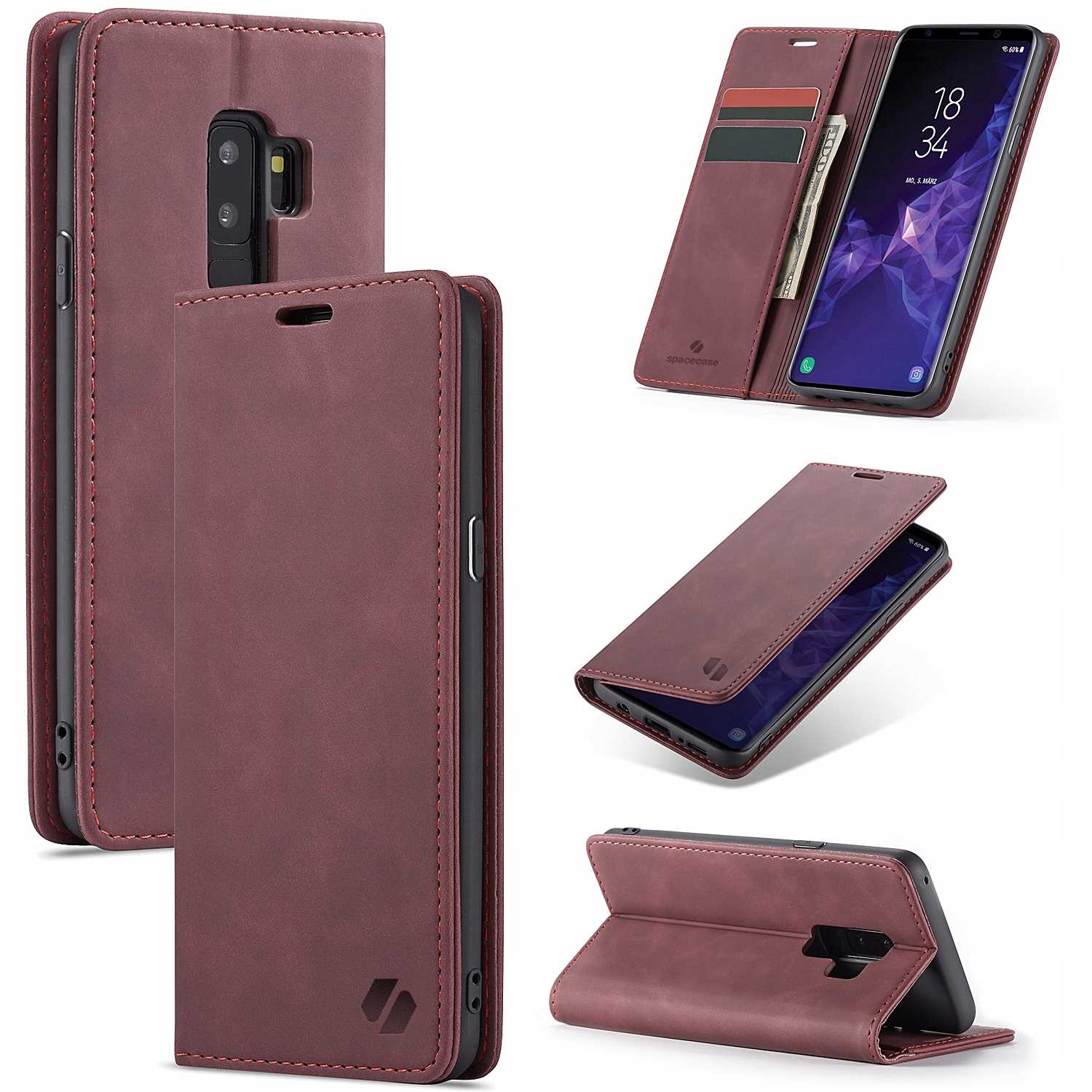 Spacecase Wallet Galaxy S9+ Red