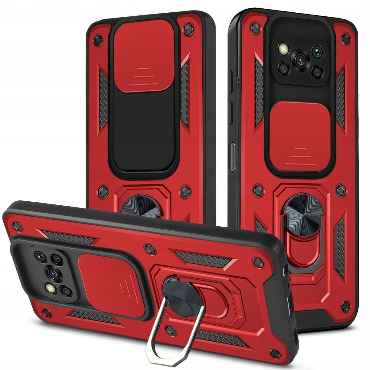 Spacecase Camring Poco X3 Pro Red