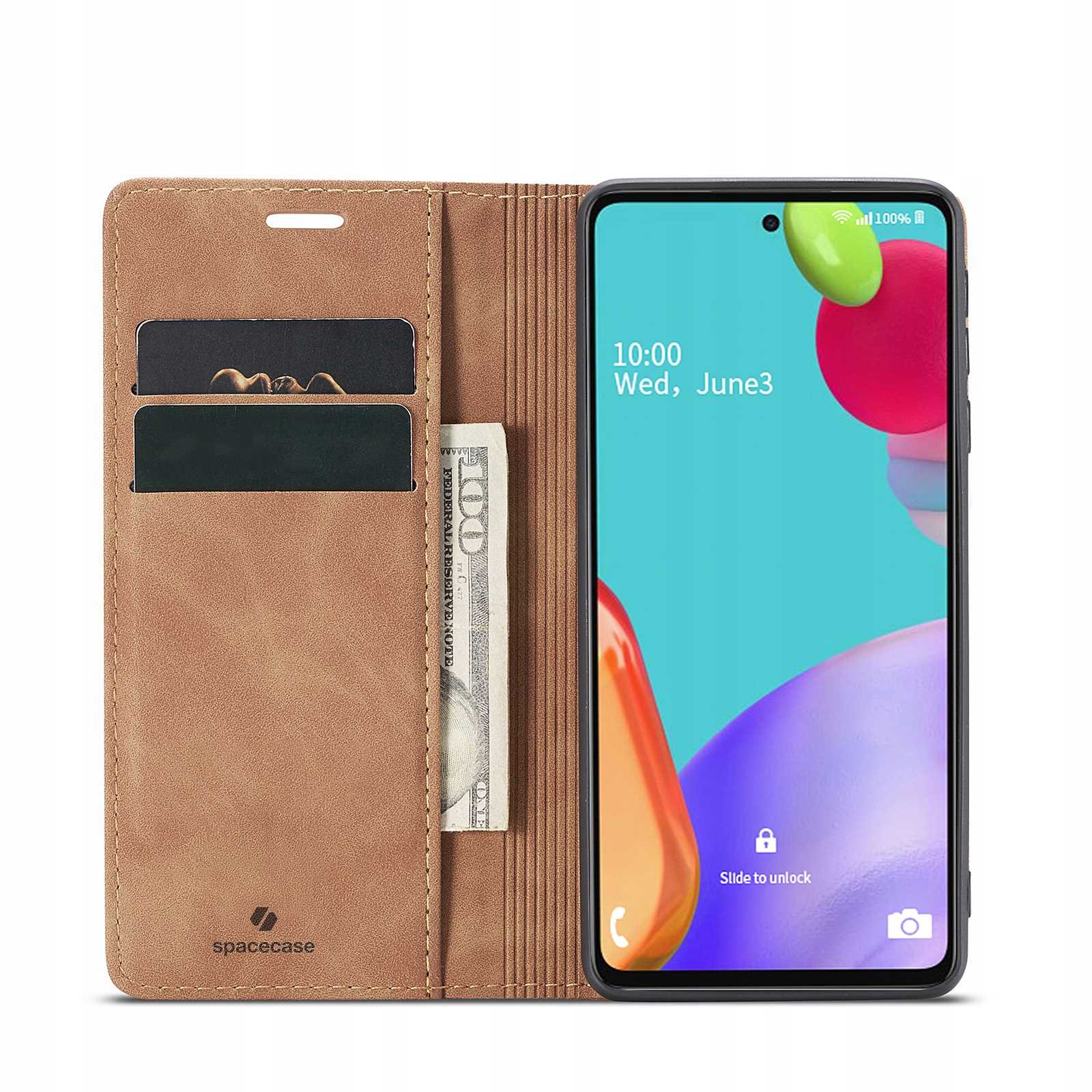 Spacecase Wallet Galaxy A52 5G Light Brown